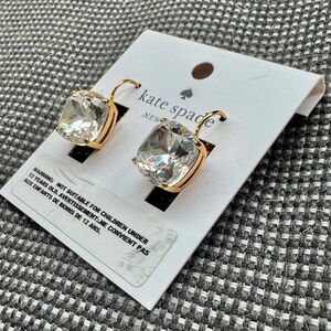 Kate Spade Gold and Clear Crystal Earrings